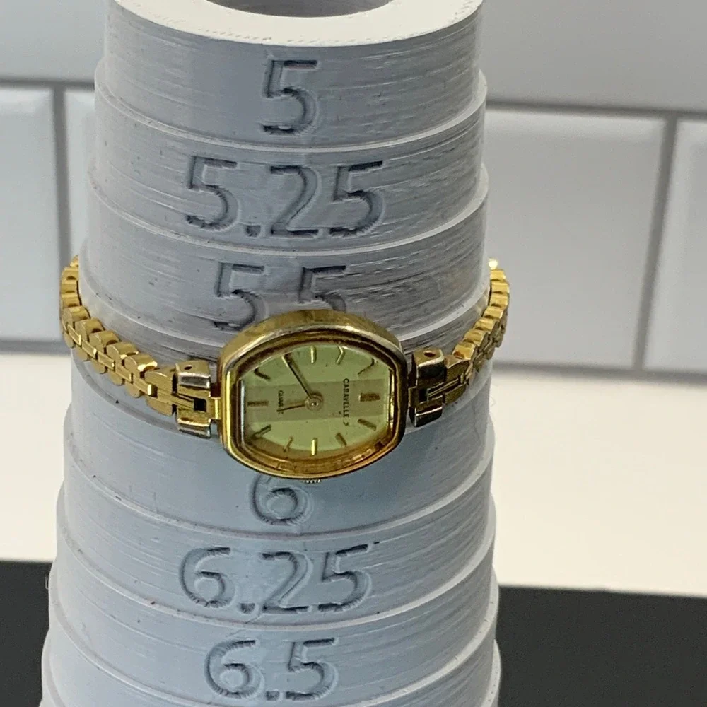 Vintage Caravelle by Bulova Ladies Gold Tone Quartz Watch P3 Swiss Parts Repair
